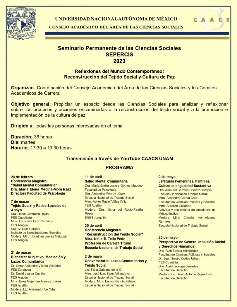 Seminario Permanente De Las Ciencias Sociales SEPERCIS 2023 COMECSO