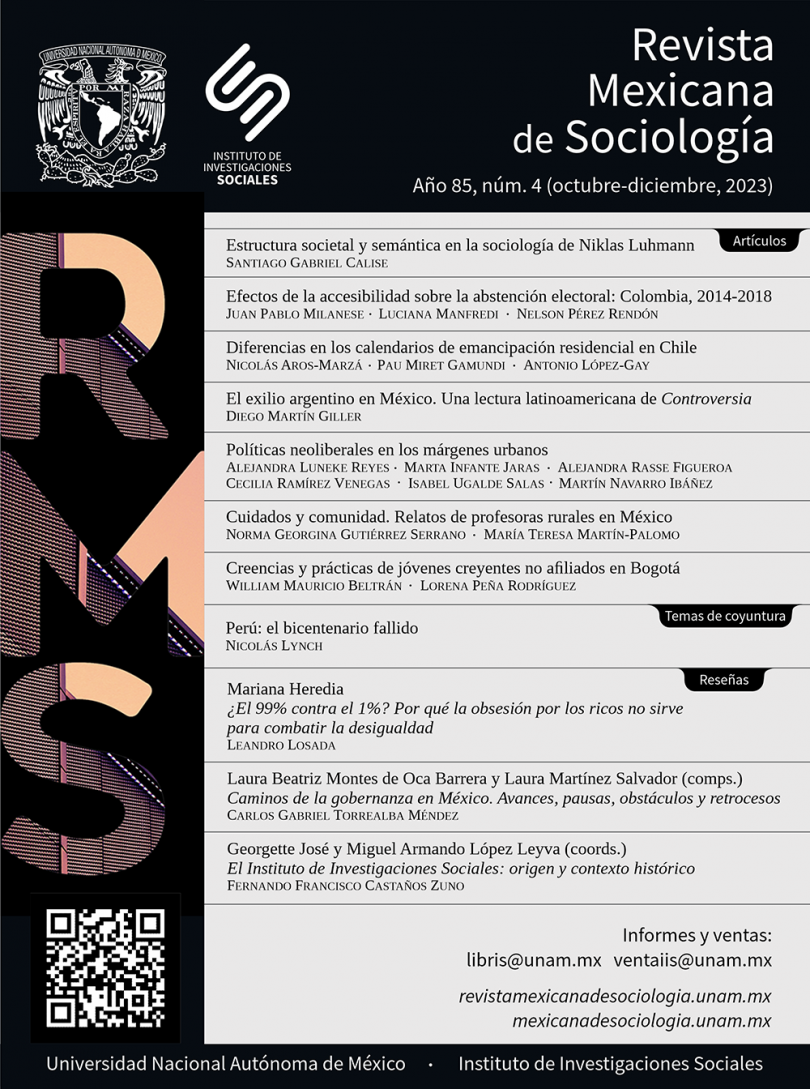 Revista Mexicana De Sociología Vol 85 Núm 4 Comecso 4640