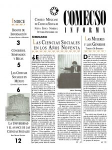 COMECSO Informa. Nueva Época Número 2, Octubre-Diciembre 1991