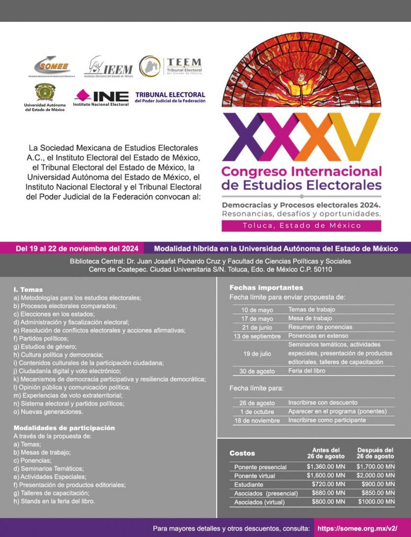 XXXV Congreso Internacional de Estudios Electorales