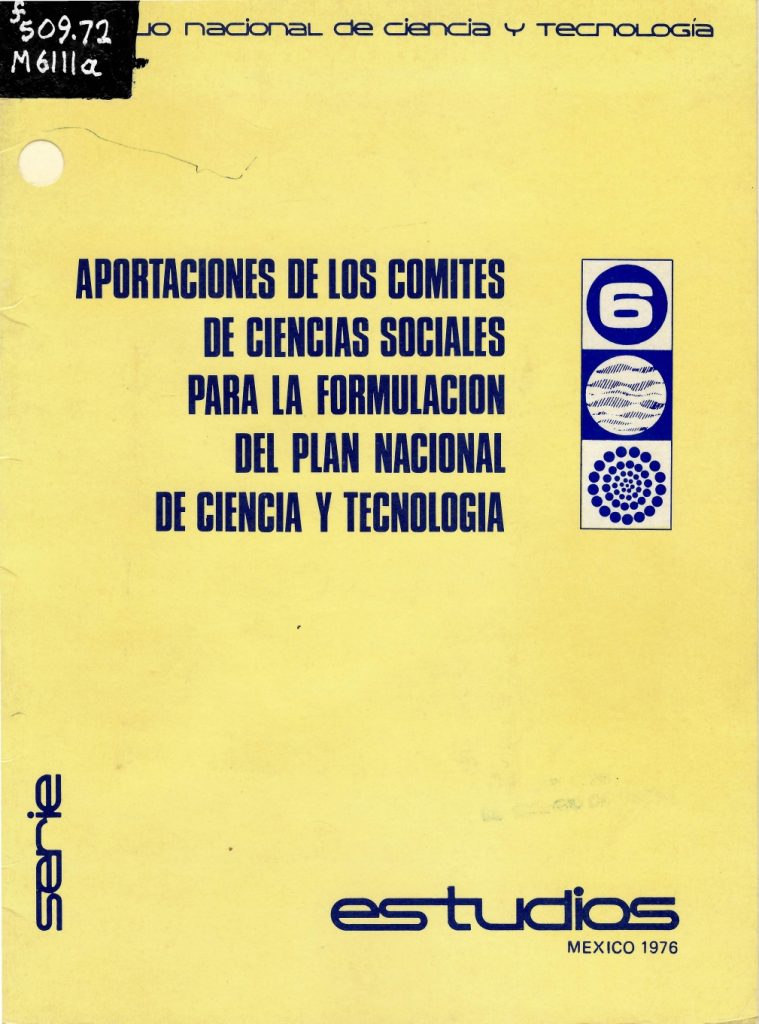 Aportes de los Comités de Ciencias Sociales para la formulación del Plan Nacional de Ciencia y Tecnología