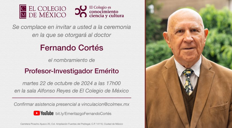 Ceremonia de nombramiento de Profesor-investigador Emértio al Dr. Fernando Cortés