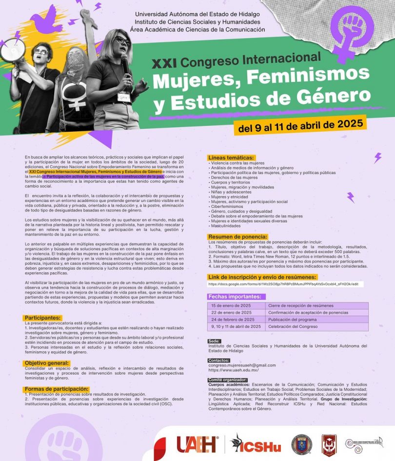 XXI Congreso Internacional Mujeres, Feminismos y Estudios de Género