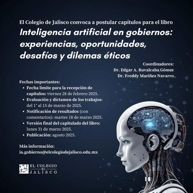 Postulación de capítulos para el libro: Inteligencia artificial en gobiernos